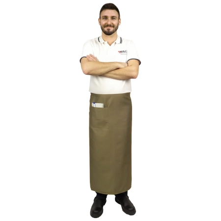 Zapaska długość 90cm beżowa – zapaska kelnerska – odzież gastronomiczna - inne ujęcie